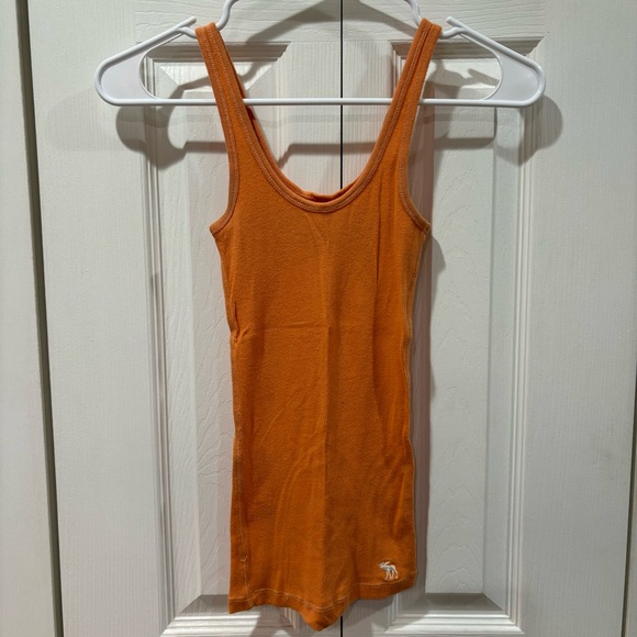 ABERCROMBIE KID’S Ribbed Stretchy Tank Top - orange, size S - Picture 1 of 3